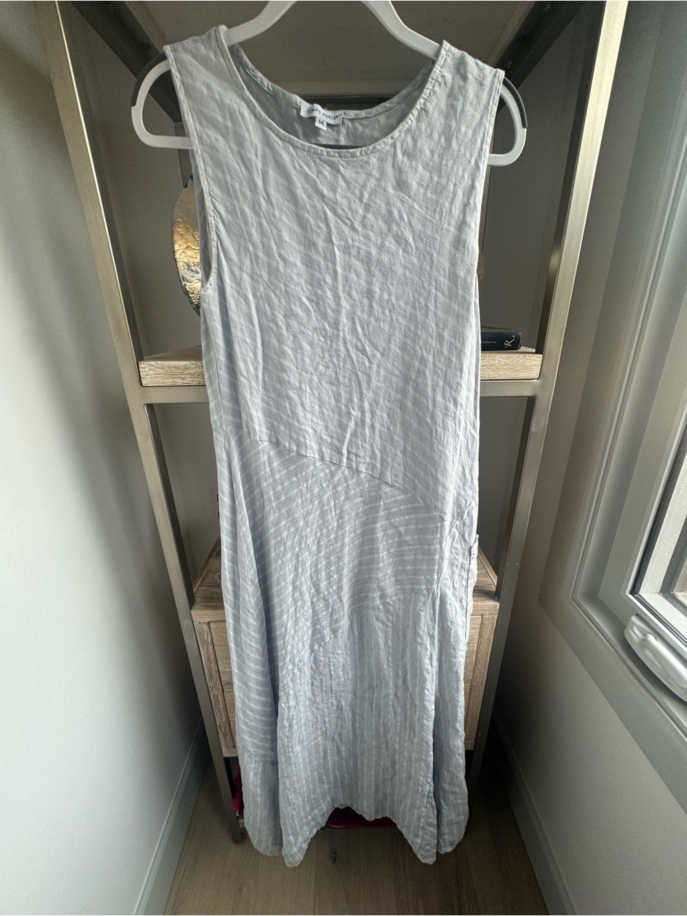 Sleeveless Striped Linen Maxi Dress Tempo Paris